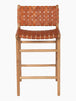 Hallie Woven Leather Bar Stool (75cm)