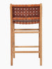 Hallie Woven Leather Bar Stool (75cm)