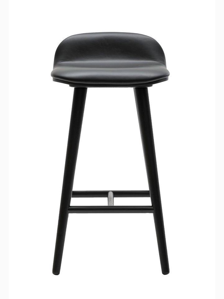 Capa Leather Bar Stool (Black)