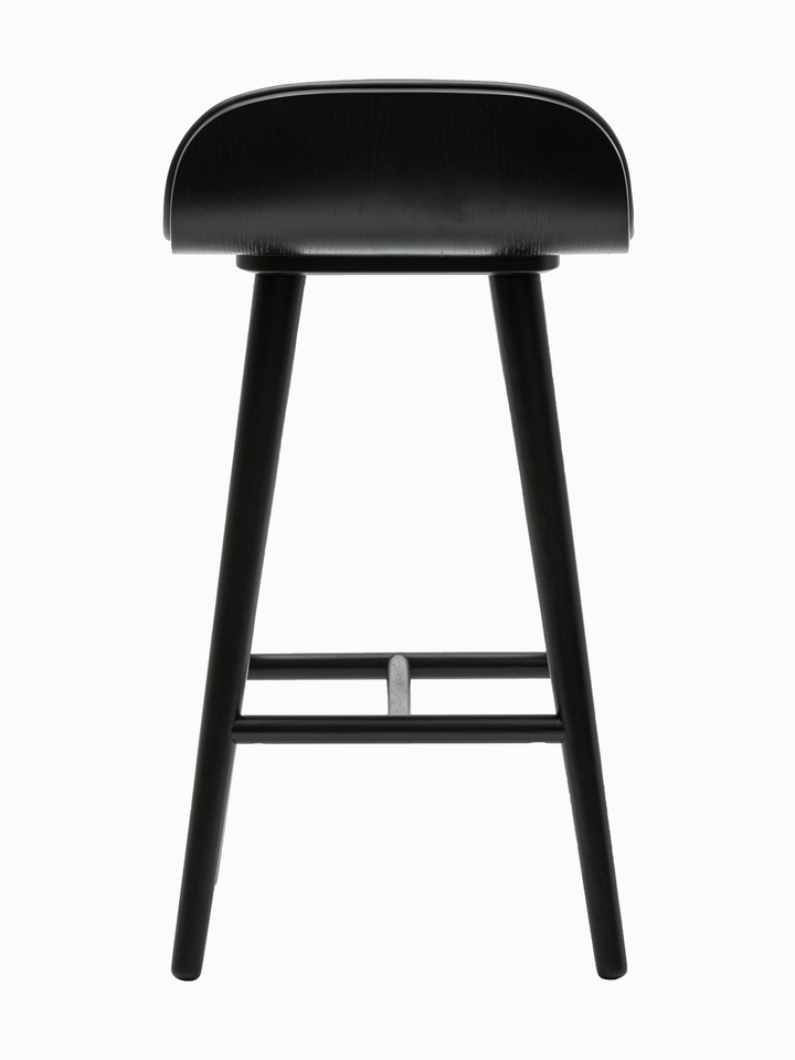 Capa Leather Bar Stool (Black)