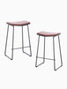 Hendrix Backless Bar Stool (Black, Tan Leatherette)