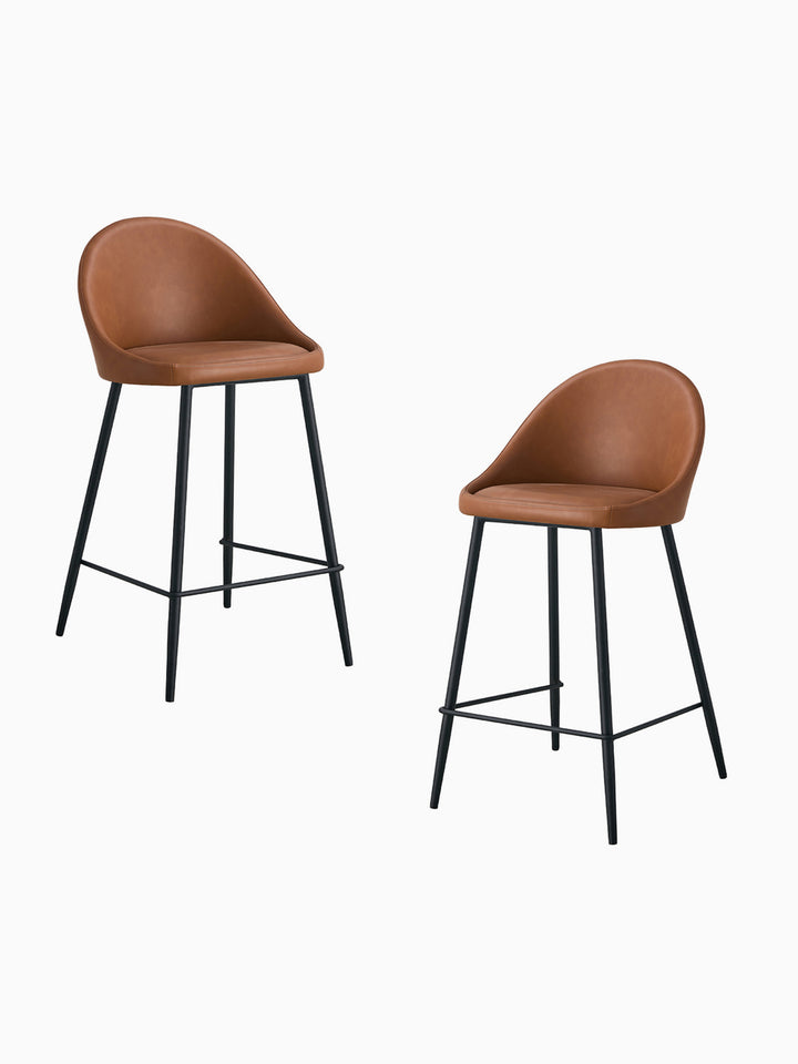 Leo Leatherette Bar Stool (Set of 2)