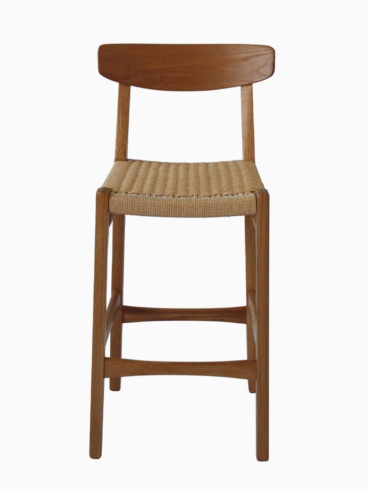 Fitzroy Rattan Bar Stool With Backrest