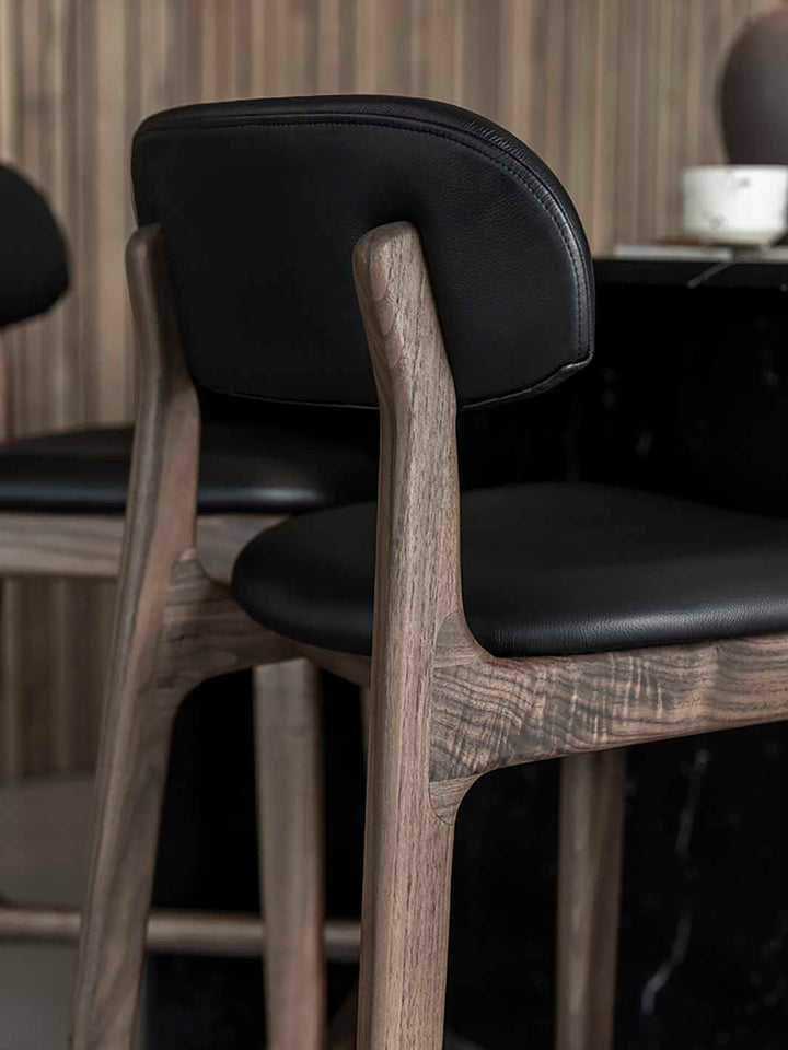 Alaska Leather Bar Stool