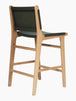 Hallie Flat Leather Bar Stool