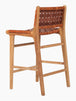 Hallie Woven Leather Bar Stool (75cm)