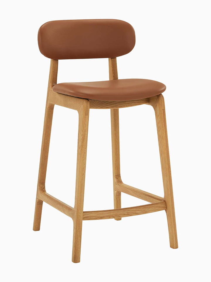 Alaska Leather Bar Stool