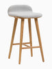 Capa Fabric Bar Stool (65cm, Oak)