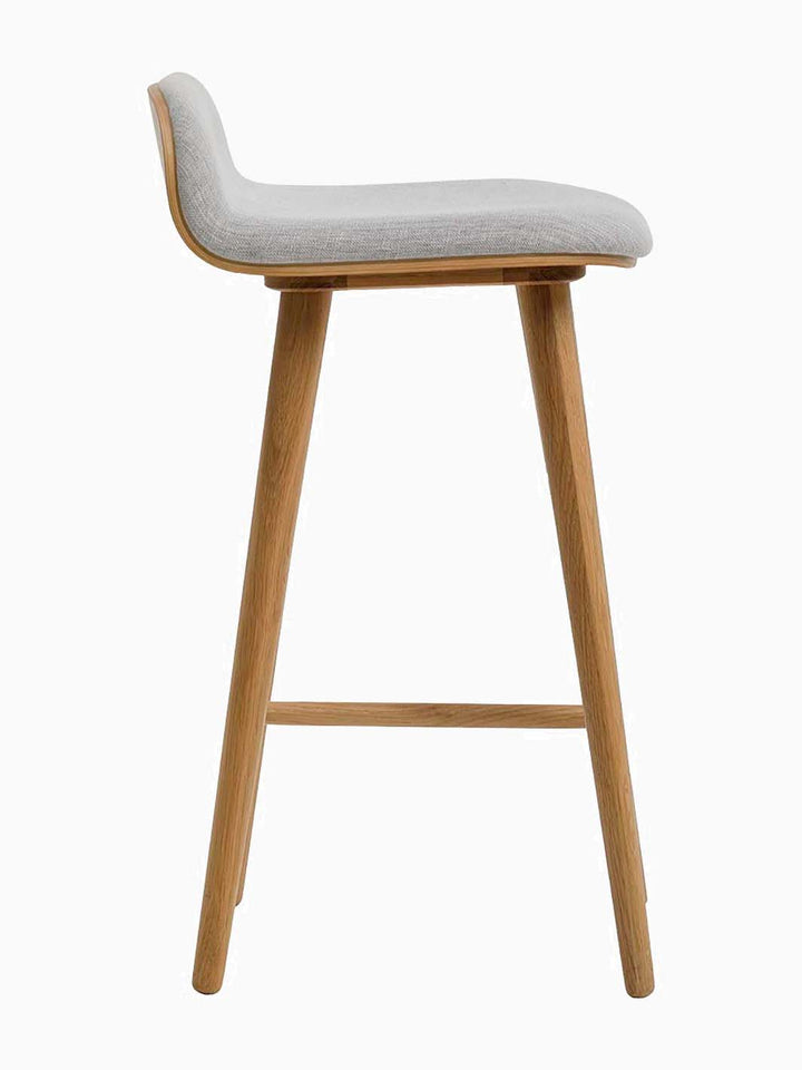 Capa Fabric Bar Stool (65cm, Oak)