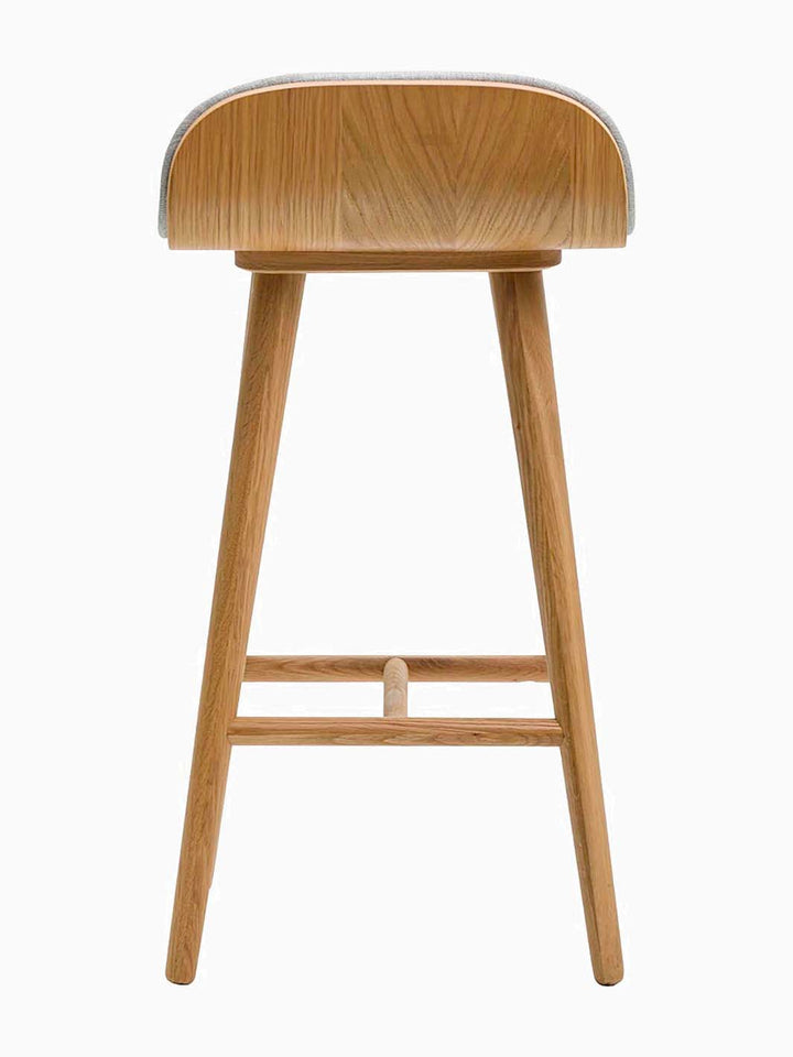 Capa Fabric Bar Stool (65cm, Oak)