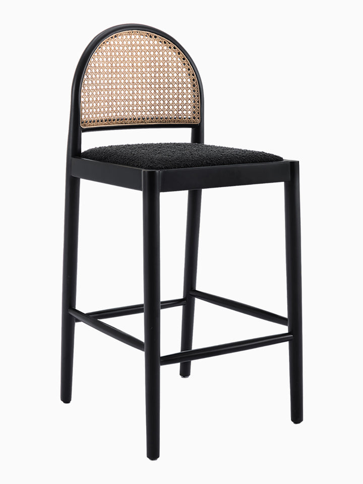 Capri Rattan Boucle Arch Bar Stool