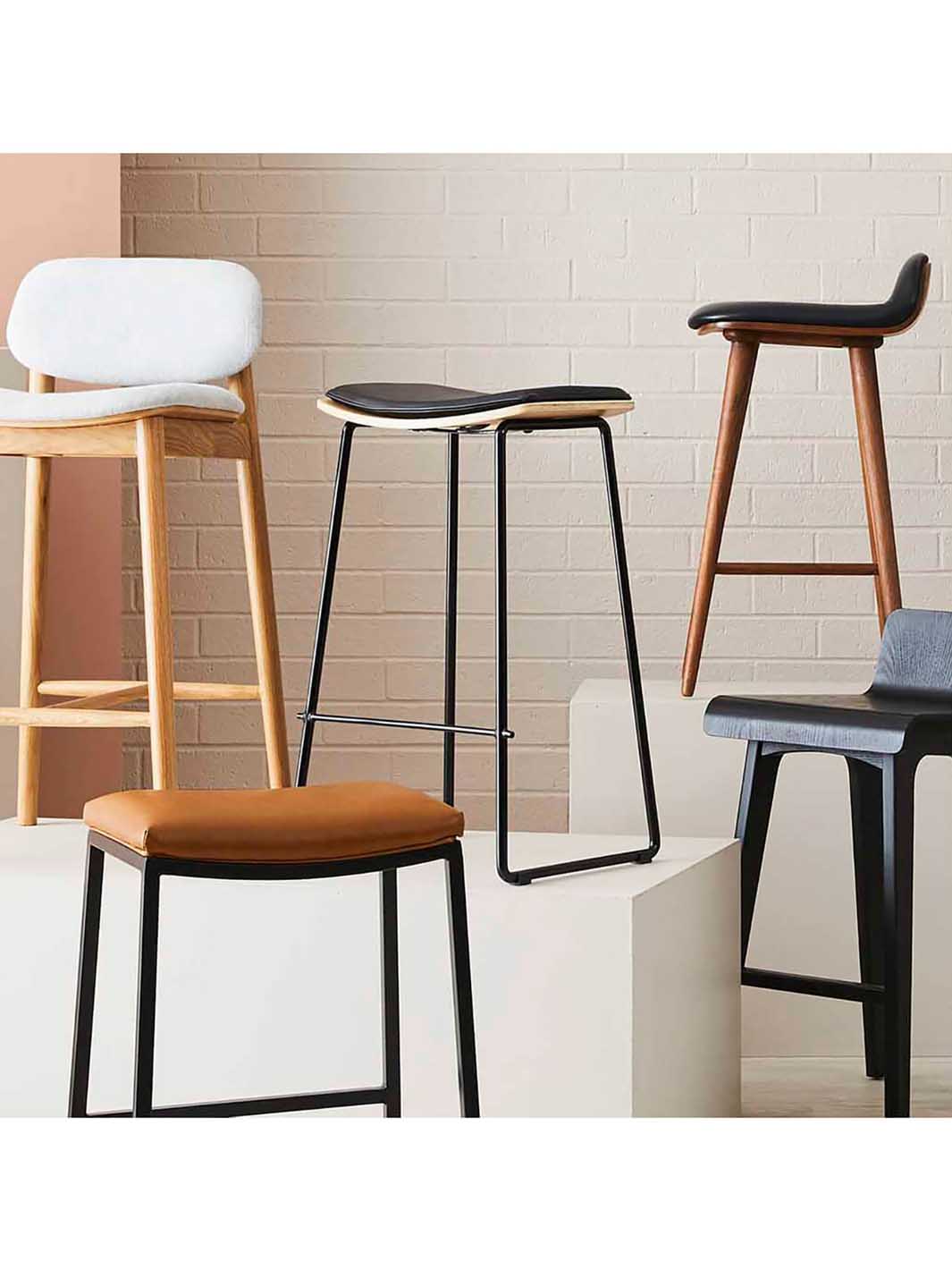 Backless leather best sale bar stool