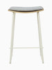 Hendrix Backless Bar Stool (Oak, Grey Weave Fabric)