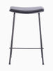 Hendrix Backless Bar Stool (Black, Black Leather)