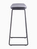 Hendrix Backless Bar Stool (Black, Black Leather)