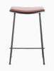 Hendrix Backless Bar Stool (Black, Tan Leatherette)